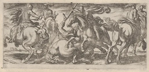 Šest jezdců v boji, z bitevních scén I, ca. 1590-1630.