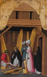 Svatý Petr mučedník Uzdravení nohy mladého muže, ca. 1450.