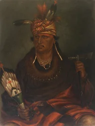 Chetan-woa-kutoa-mang Jestřáb, který loví Chůze, ca. 1887.