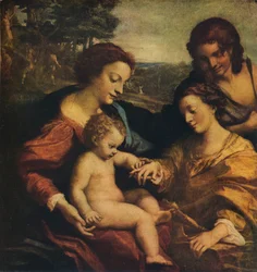Mystická svatba svaté Kateřiny, 1526-1527.