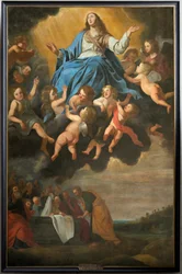 Farní kostel (Saint Eligius Parish Church). malování. „Nanebevzetí Panny Marie“. Anthony van den Heuvel.