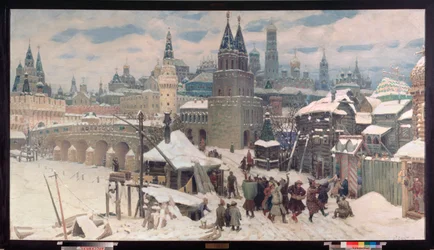 Moskva v 17. století, Most Všech svatých - obraz Appolinari Michajlovič Vasněcov (1856-1933), olej na plátně