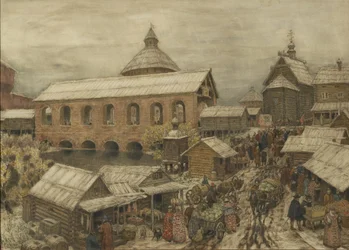 Stará Moskva. Ochotnyj Ryad Hunting Row, 1900-1910
