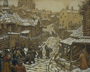 Cvičitelé medvědů. Stará Moskva, 1911