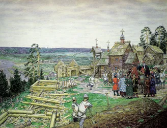 Založení moskevského Kremlu, 1156