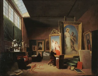 Ateliér dAry Scheffer, rue Chaptal, 1851.