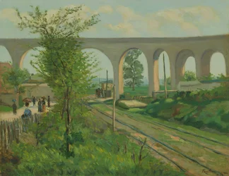 Akvadukt Arcueil na železničním přejezdu Sceaux, 1874.