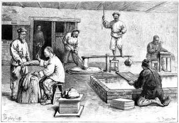 Papírna, Čína, 1895.