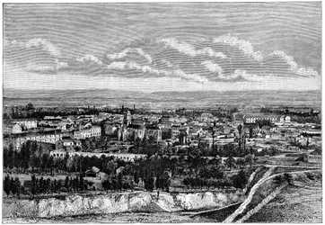 Pohled na Blida, Alžírsko, c1890