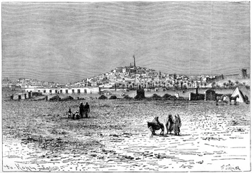 Pohled na Ghardaia, Alžírsko, c1890