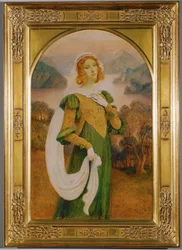 Princezna (tempera na dřevě)