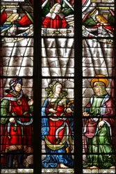 Prorok Daniel, Sibylle Cimmerienne a svatý Matouš Evangelista - Vitráže kaple Saint Louis, Arnaud de Moles (1470-1520) dokončena v roce 1513 - Cathedrale Sainte Marie d