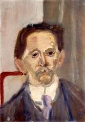 ZEMLINSKÝ, Alexander von - portrét Arnolda Schoenberga, olej na kartonu Rakouský skladatel a dirigent