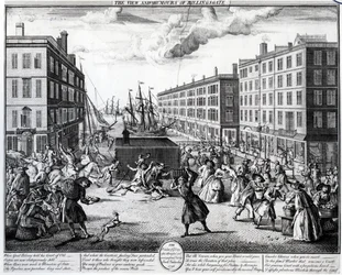 Pohled a humor Billingsgate, 1736
