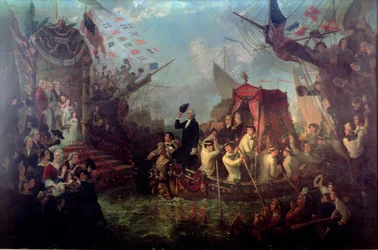 George Washington přijíždí do New Yorku, 30. dubna 1789
