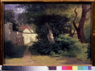 Sunny Day (Slunečný den). Dílo Arseni Ivanoviče Meščerského (1834-1902), olej na kartonu. Ruské umění 19. století. Státní Treťjakovská galerie, Moskva