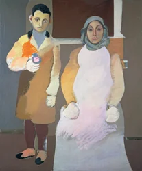 Umělec a jeho matka, cca 1926-1936, Arshile Gorkij (1904-1948), olej na plátně