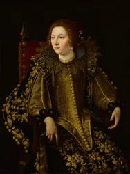Italsky: Ritratto di una donna seduta (signora Caterina Savelli) Portrét sedící dámy (senora Caterina Savelli)