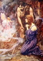 Vyletělo krásné pohádkové stvoření s duhově zbarvenými křídly (barva litho)