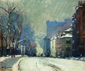 Beacon Street v zimě