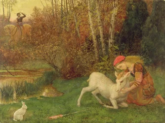 Bílá laň, kolem roku 1870