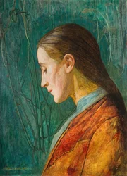 Portrét reflexní dámy, 1887.
