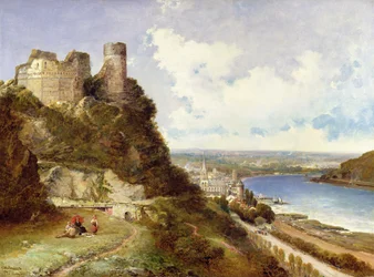 Zámek Oberwesel a Schonberg Rýn, Německo