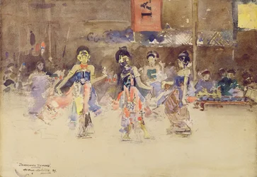 The Javanese Dancers, 1889 (wc na papíře)