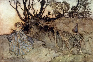Ilustrace Arthur RACKHAM (1867-1939) pro Sen letní noci od Williama SHAKESPEARE