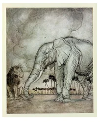 Lev, Jupiter a slon, ilustrace z 