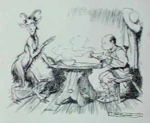Muž a koza, ilustrace z 