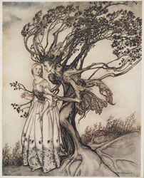 The Old Woman in the Wood, from Bratr & Little Sister and Other Tales by Brother Grimm, pub. 1917