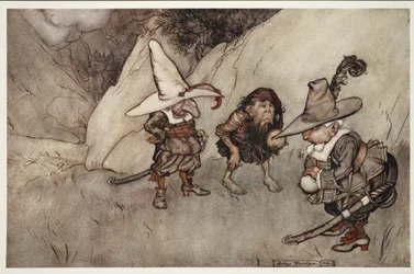 Jejich vizáž byla také zvláštní... z Rip Van Winkle od Washington Irving, hospoda. 1910