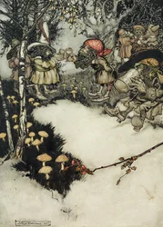 Nalili svůj likér v hlubokém tichu, 1905 (pero & in a wc na papíře)