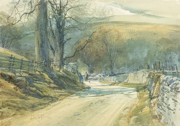 Klikatá cesta, Upper Wharfedale (akvarel)