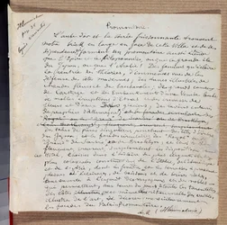 Rukopis básně „“Promonttoire““ od Arthura Rimbauda