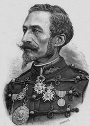 Francouzský plukovník Charles Ragon de Bange (1833-1914), dělostřelecký vynálezce, rytec
