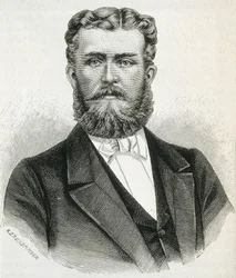HOHENZOLLERN-SIGMARINGEN, Leopold (1835-1905). Bratr rumunského krále Karola I. a otec budoucího rumunského krále Ferdinanda. Rytina