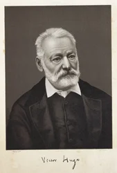 Hugo, Victor (1802-1885). Francouzský romantický spisovatel. Litografie