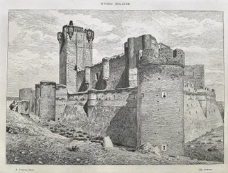 Medina del Campo. Hrad Mota. Rytina. ŠPANĚLSKO. ARAGON. Zaragoza. Generální vojenská akademie