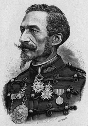 Portrét plukovníka de Bange neboli Charlese Ragona de Bange (1833-1914), francouzského důstojníka, vynálezce dělostřeleckého systému, který nese jeho jméno.