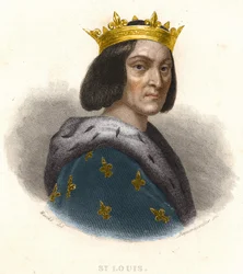 Portrét Ludvíka IX. nebo svatého Ludvíka (1214 - 1270), francouzského krále