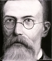 Portrét Nikolaje Andrejeviče Rimského-Korsakova (lept)