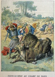 Pépin Brief na Champ de Mars kolem roku 750.