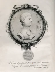 SALLUST (86-35 PŘ. N. L.). Římský historik. Rytina.