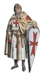 Templáři - rytina - Templáři ve 13. století