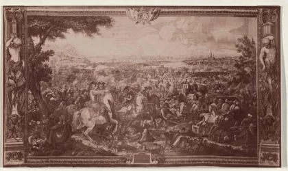 Reliéf Vídně z roku 1683 - Gobelinova tapiserie v "Ritterstube" vídeňského paláce Hofburg