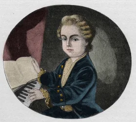 Wolfgang Amadeus MOZART rakouský skladatel ve věku 7 let
