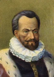 portrét Simona Stevina. Belgický matematik.