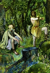 Timon z Athén, hra Williama Shakespeara, kolem roku 1880 (tisk)